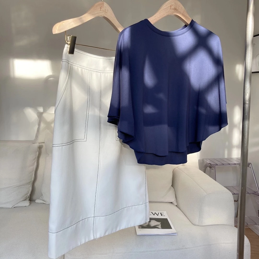 Q-日料披肩小上衣 气质时尚百搭夏季设计师轻奢纯色-Q042