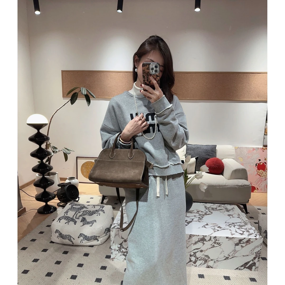 深圳南油《韩系慵懒休闲套装裙》运动灰色韩版复古宽松时尚百搭秋冬