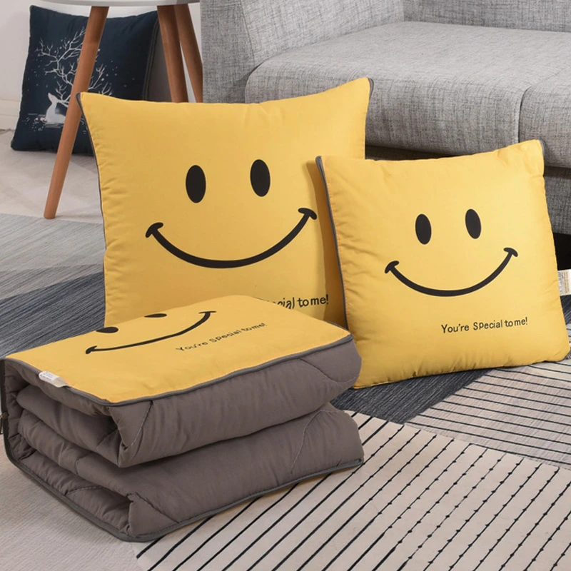 车载多功能抱枕被两用二合一可折叠午休枕靠垫被午睡毯学生正方形