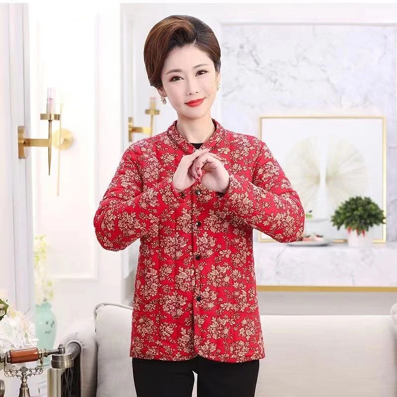 【ZZZ】加厚外穿驼色棉中老年棉衣棉袄宽松冬季棉服奶奶加绒