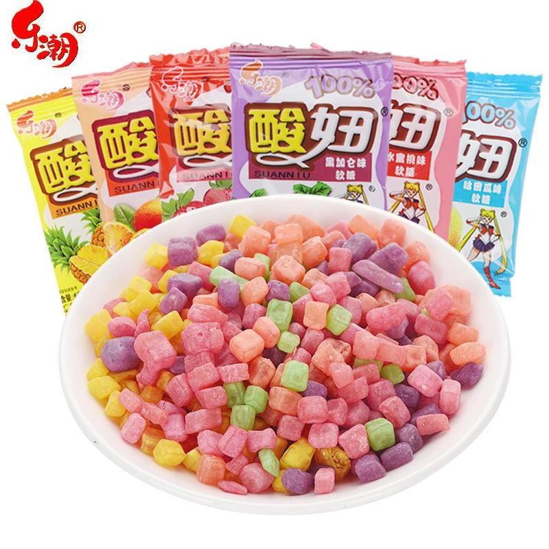 (小扬哥推荐)乐潮酸妞软糖混合水果味多口味糖果8090后童年即食甜