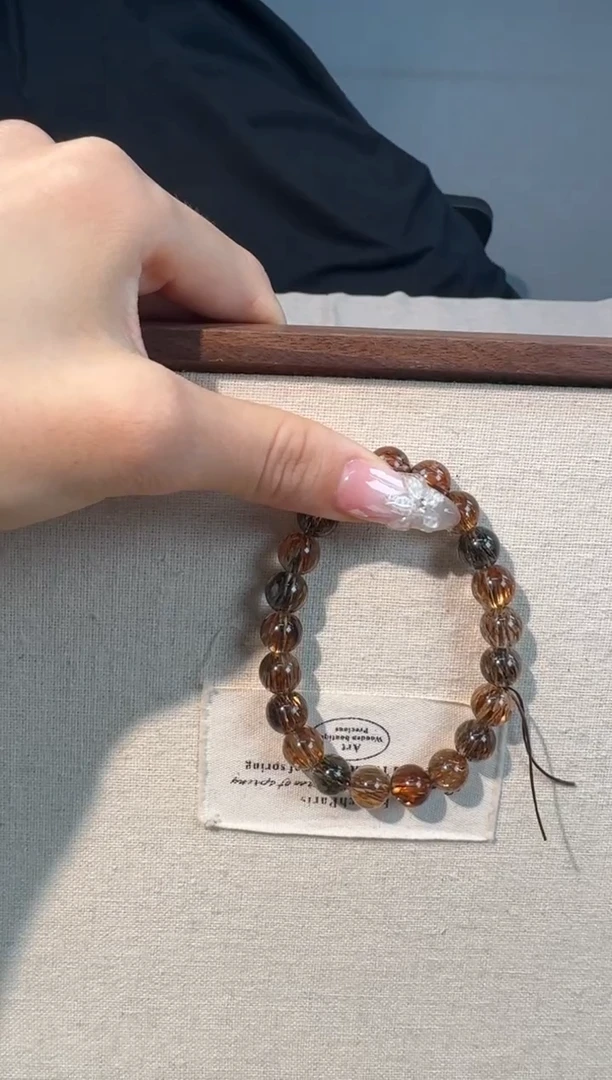 【闪购商品】水晶手链未镶嵌2黑金超9m素圈
