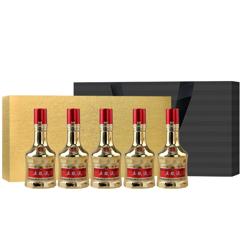 五粮液小金条小酒版 浓香型白酒礼盒52度50ml*5