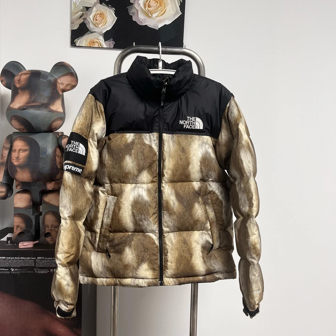 北面x supreme马毛羽绒服 S码 衣长66 胸围114 98新