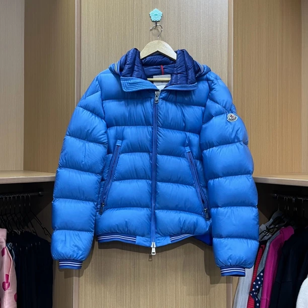 99新蒙口蓝色羽绒服2码