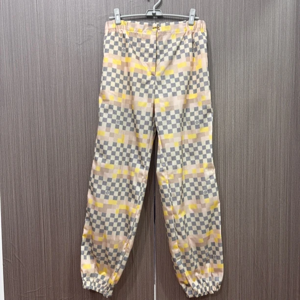 99新 LouisVuitton/路易威登 全新带吊Lv棋盘格长裤 尺码：38
