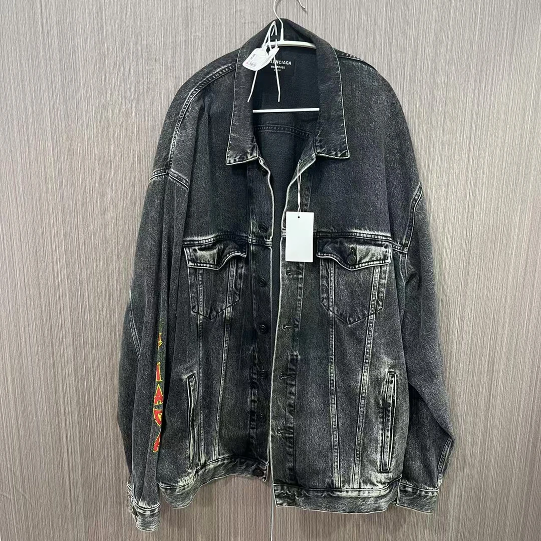 99新Balenciaga巴黎世家乐队牛仔夹克 2码