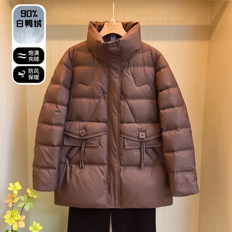 妈妈装高品质羽绒服时尚冬装加厚保暖洋气外套冬季中老年休闲上衣