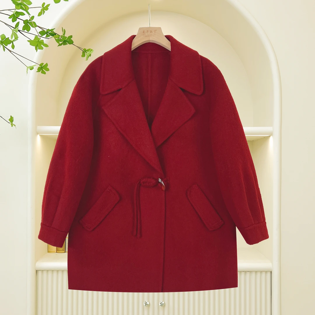 秋冬新款厚外套中年女装中长大衣年轻妈妈装时尚冬季羊毛保暖衣