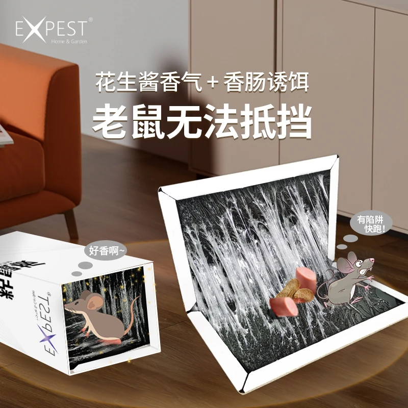 EXPEST老鼠粘板强力粘鼠板胶粘大老鼠捕捉灭老鼠克星家用神器