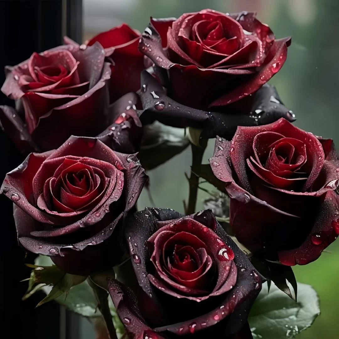 黑巴克玫瑰花苗盆栽室内花卉植物阳台绿植耐寒四季开花月季花好养