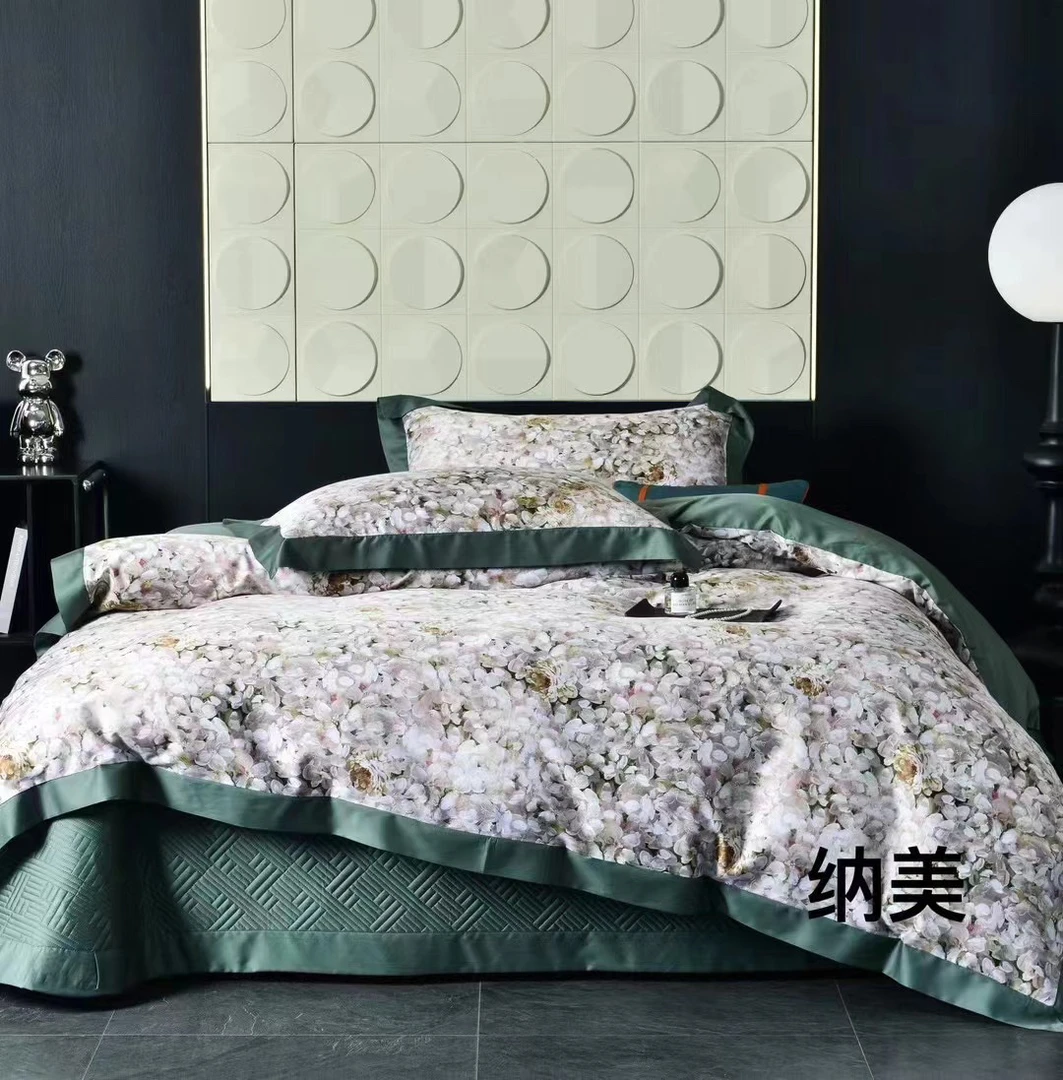 数码印花床盖款四件套标准～纳美W606