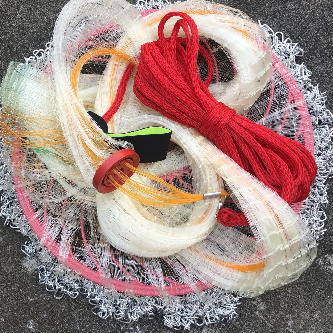 600链条撒网飞盘手抛网（6米直径、3米高、8斤多）新手推荐款飞盘撒网