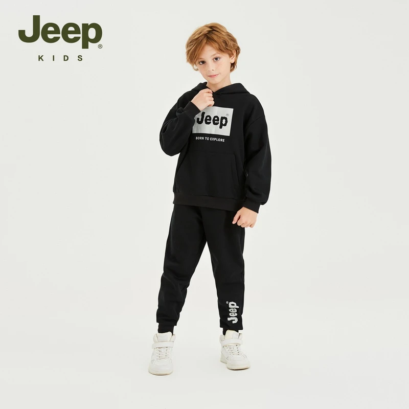 JEEP/吉普童装2023秋冬新款休闲针织运动套装A1103