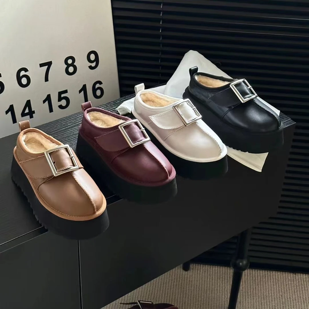 （5公分）桑坡雪地靴塔斯曼真皮真毛时尚女神高保暖加绒冬季百搭