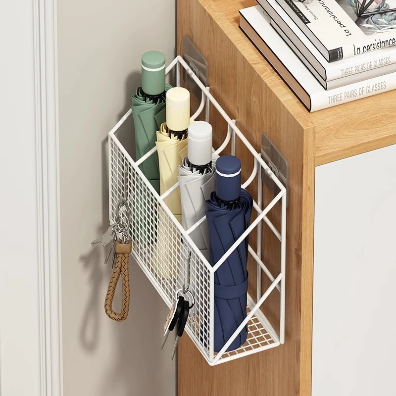 雨伞收纳架门口柜子壁挂式置物架挂伞神器折叠伞架免打孔小伞桶