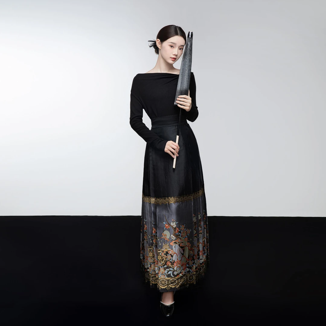 丞纪司原创【玉兔望月】明制马面裙汉服国风织金妆花秋冬新款女