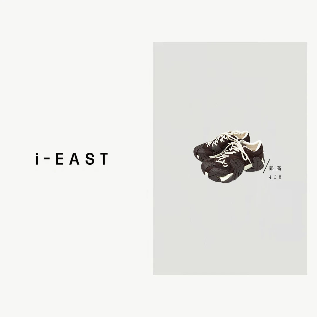 i-EAST 舒适猫爪鞋~超舒适的撞色系带休闲鞋-4Q PS7407