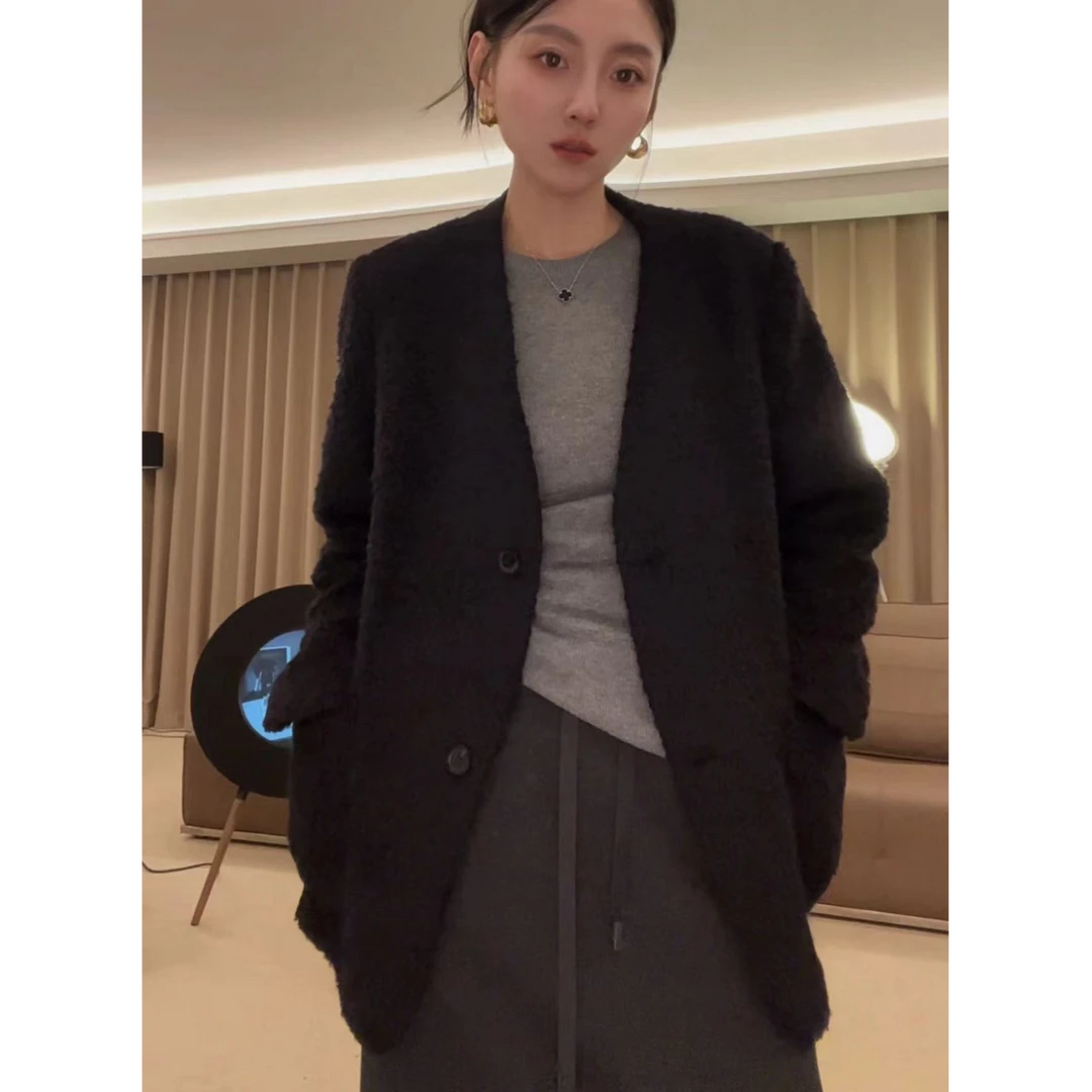 【DUO MI】“老钱记忆”口袋V领极简外套