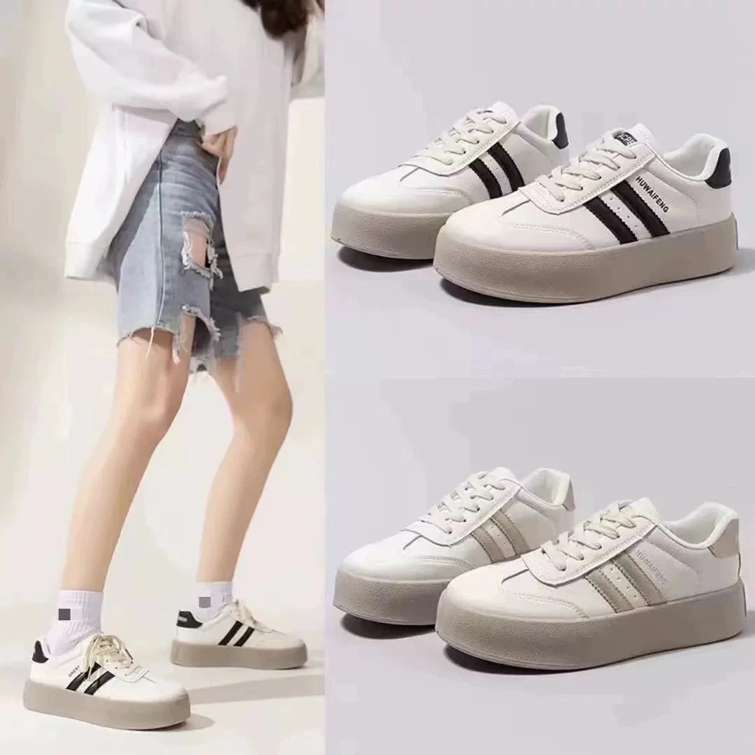 【小胖子专属】6690阿甘德训鞋女春季复古小众增高鞋子百搭休闲板鞋