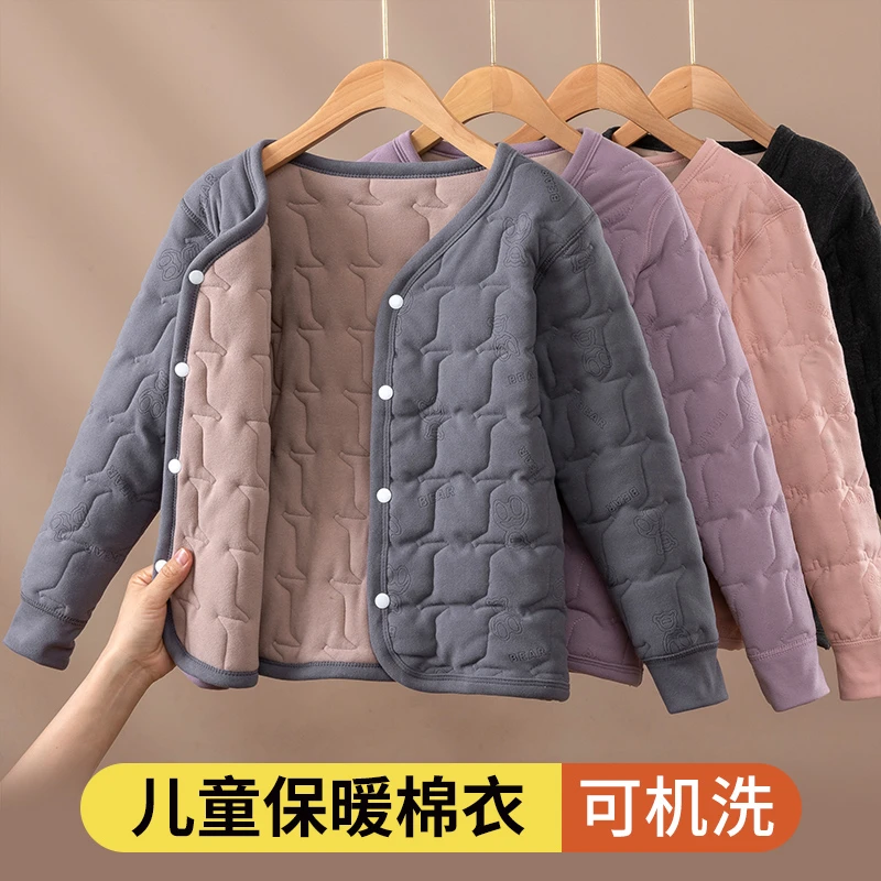 中大童冬季加厚夹棉棉服男女初高中学生校服神器内搭加绒保暖棉袄