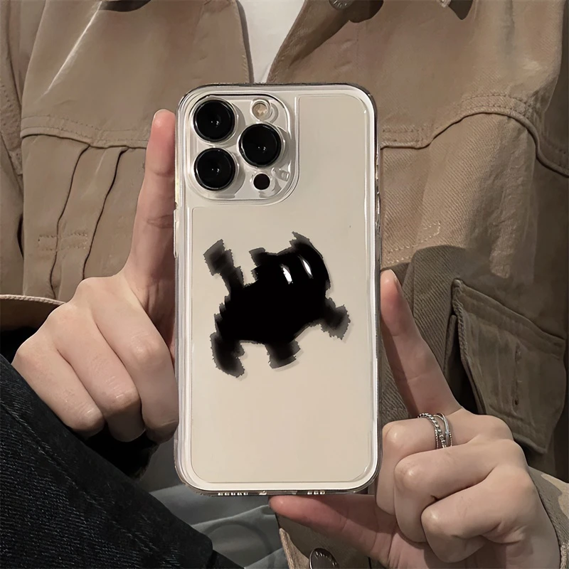 简约可爱苹果15创意惊吓猫iPhone12软14手机壳防摔13套11小众ins