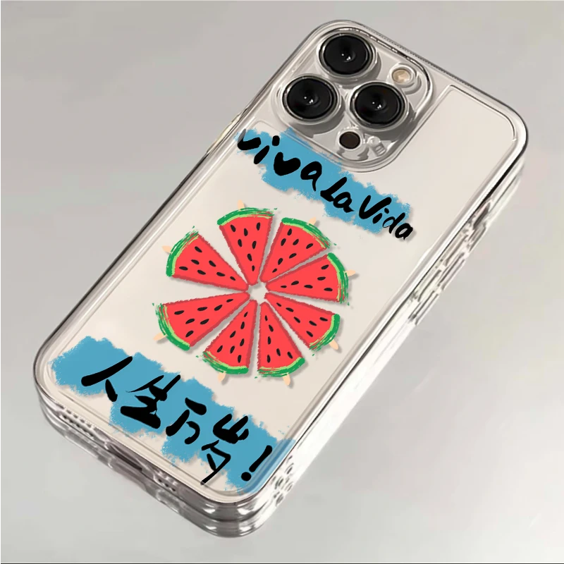闪亮西瓜卡通苹果oppo小米vivo华为iPhone15手机壳14/13太空12软