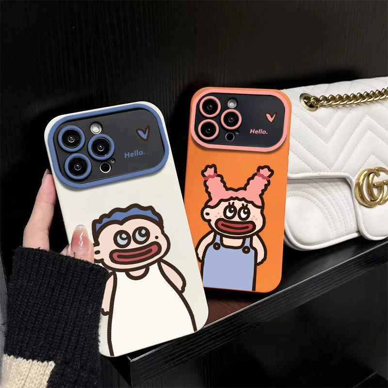 搞怪情侣苹果14promax手机壳iphone13pro大视窗2/11防摔xsmax卡通