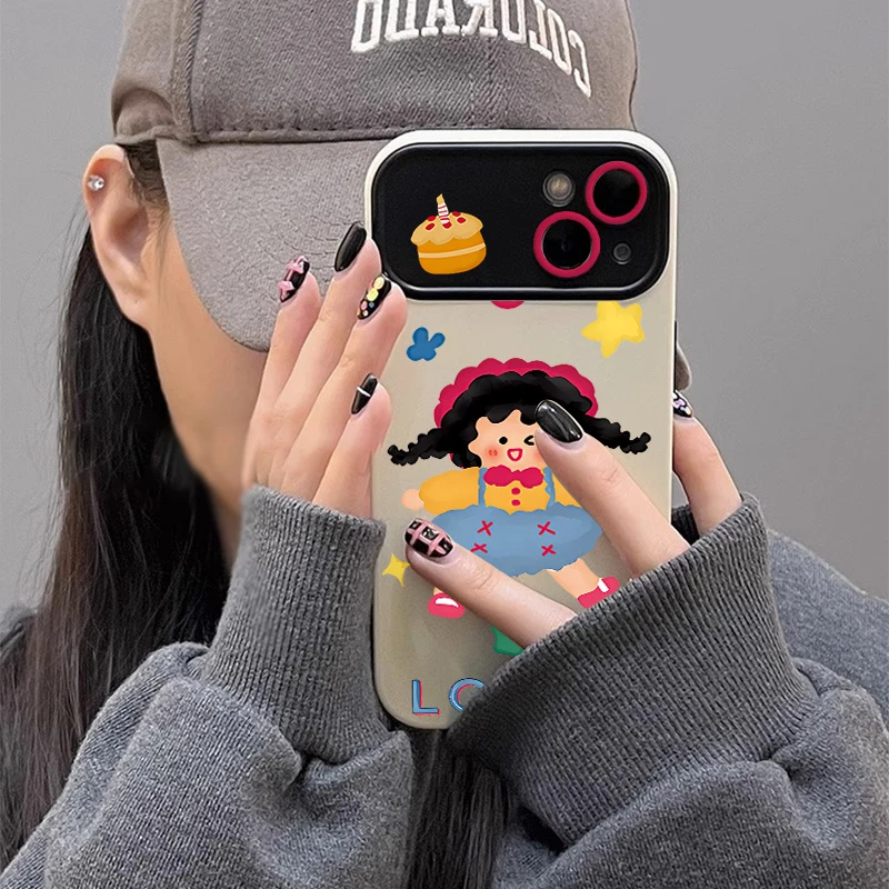 背带女孩苹果14promax手机壳iphone13pro新款大视窗11/12可爱xr