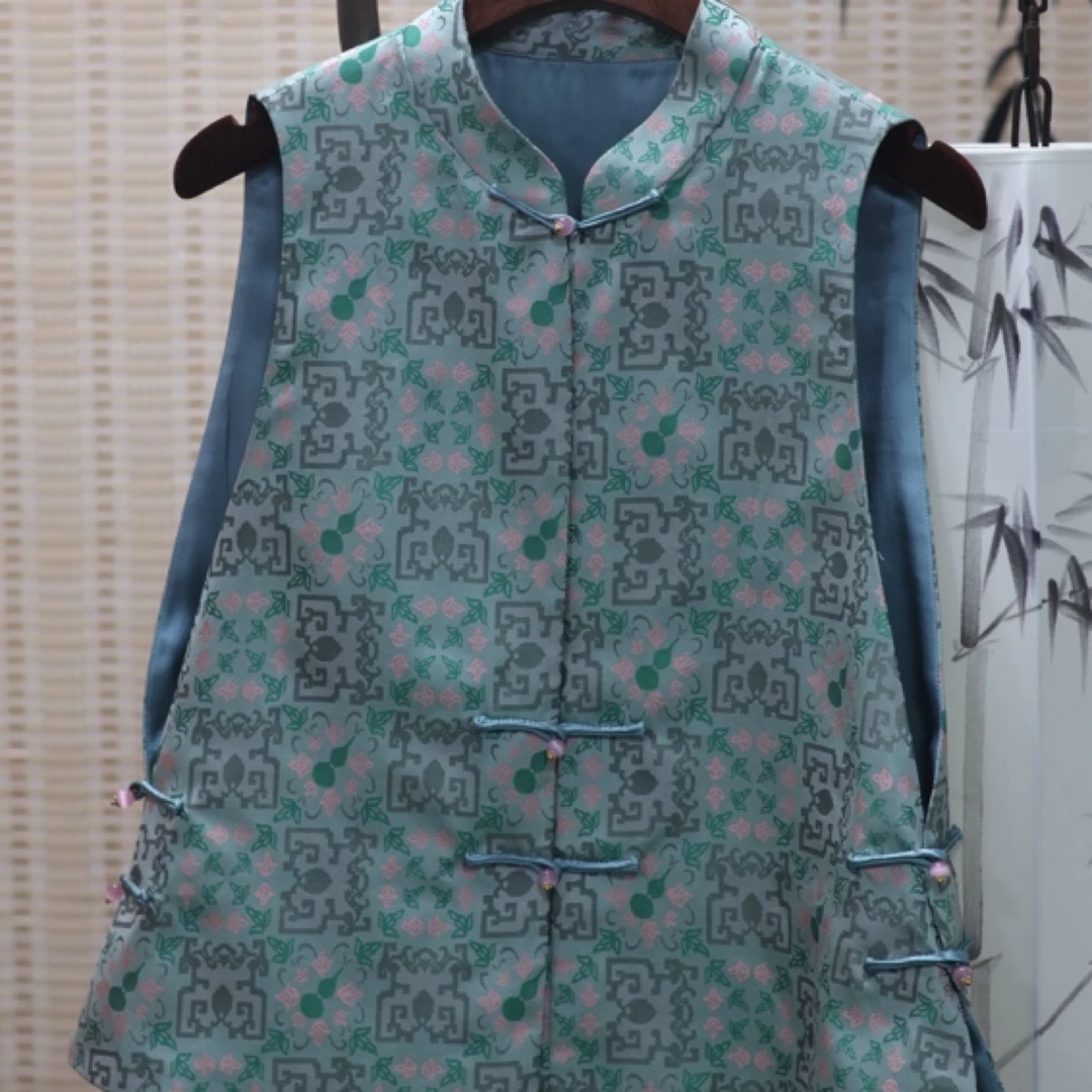 新中式马甲 宋锦马甲 中式马甲