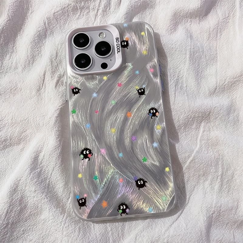 煤球星星苹果13手机壳iphone15promax华为1112小米14女oppo套vivo