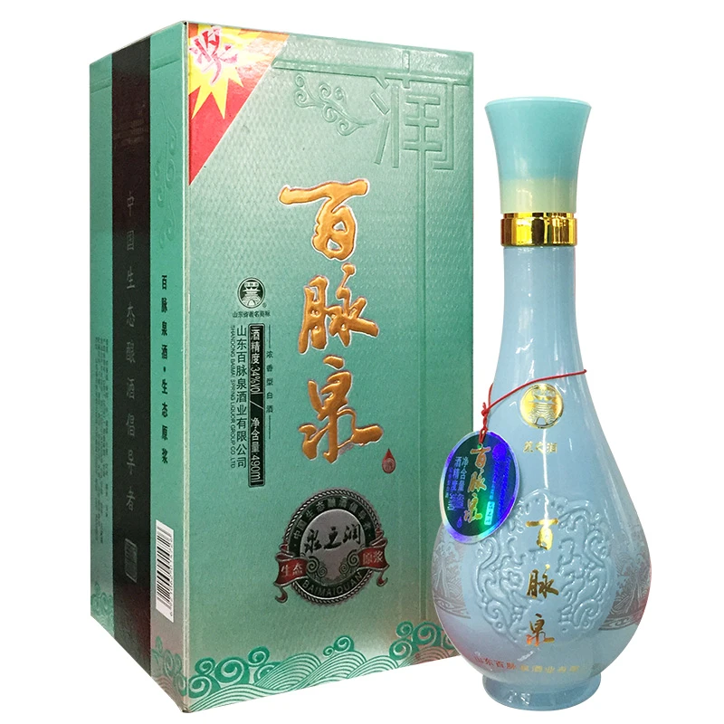 君旭济南特产 百脉泉泉之润34度白酒 清照酒 清照酒6瓶34度490