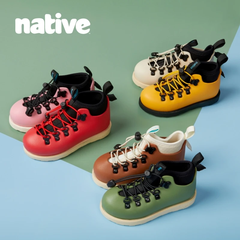 native【纯色亲子欧包靴】解先森专属可拆卸两穿靴子防水高帮马丁靴