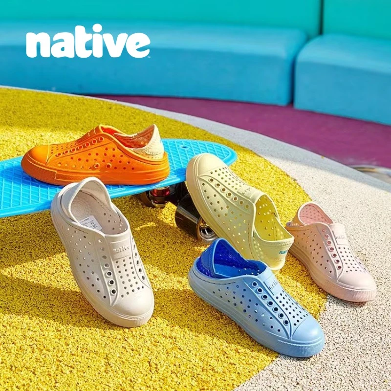 native【儿童踩脚洞洞鞋】宝宝环保凉鞋休闲鞋透气时尚包头防滑凉鞋