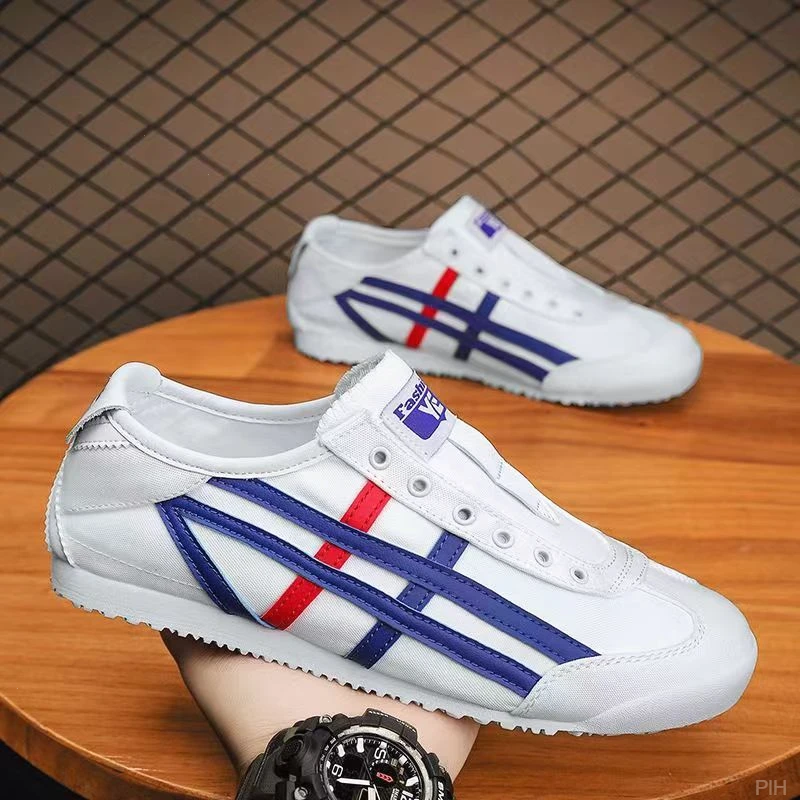 2024帆布男鞋新款秋季透气休闲一脚蹬懒人鞋阿甘豆豆板鞋男士布鞋