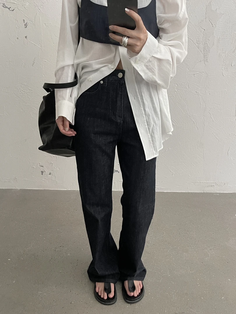 神裤系列大长腿显瘦显高百搭舒适高腰休闲弹力喇叭牛仔裤裤子阔腿