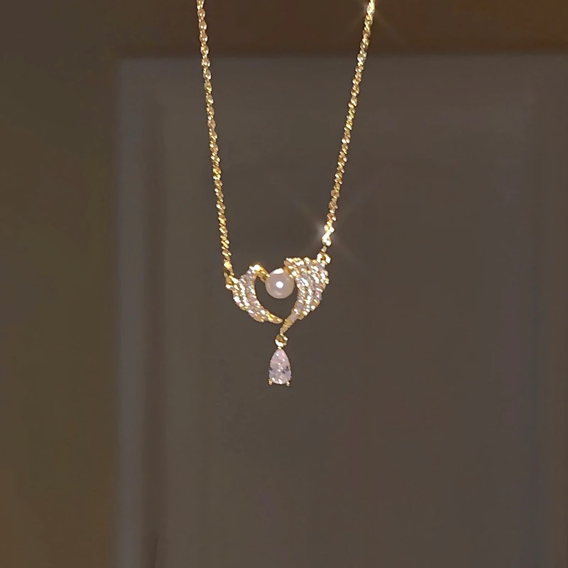 铜合金项链 新款潮气质法式精致项链小众高级时尚百搭