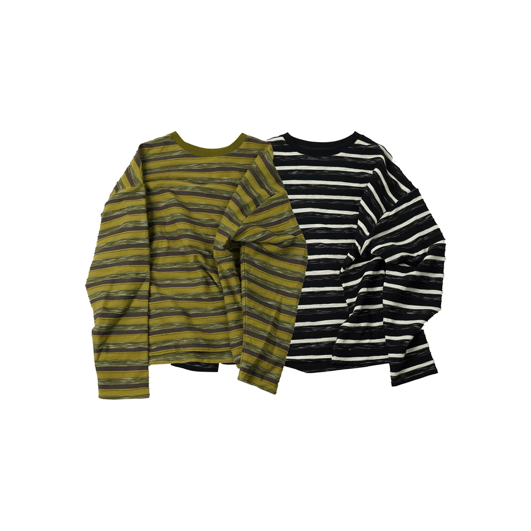 【笔刷条纹长袖】CXSS31031圆领黑白套头条纹休闲百搭时尚秋季