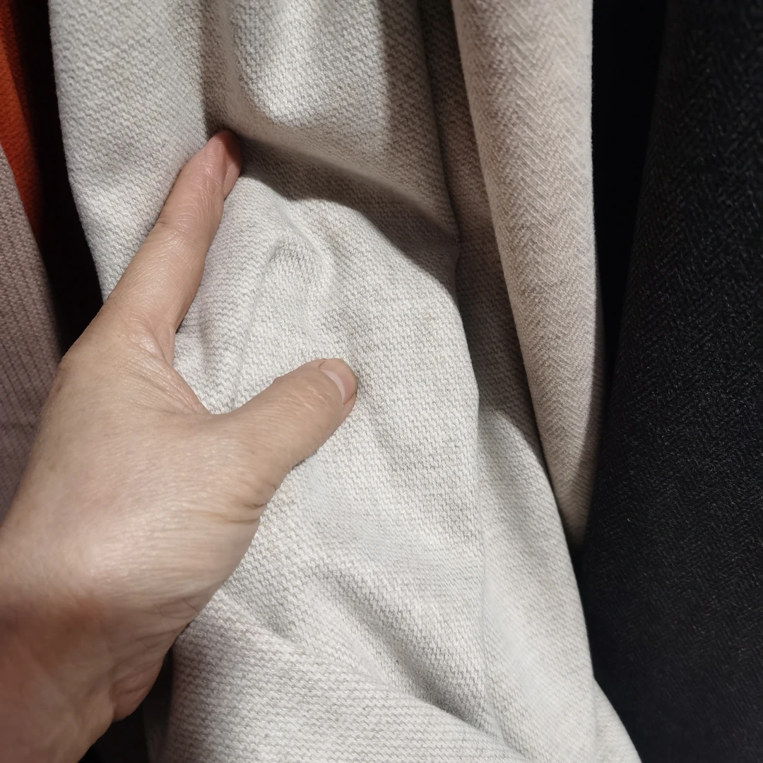 水洗羊绒布料一体燕麦色1米