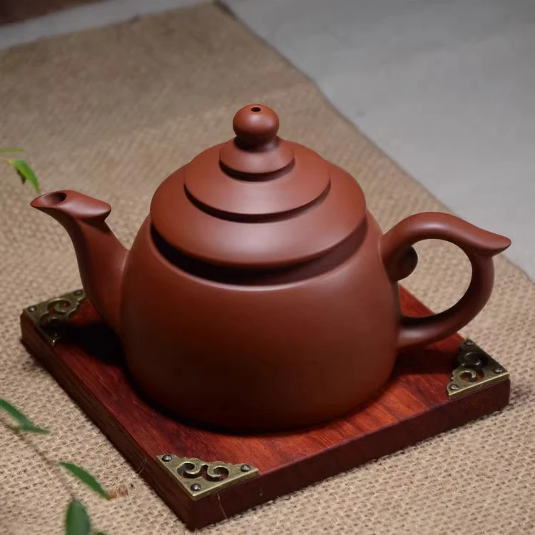 凤凰台茶壶半手工制作朱泥约130ML
