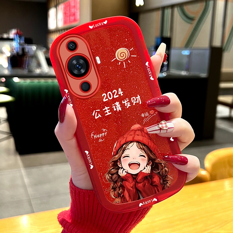 适用华为nova11手机壳nova11pro透明硅胶2024公主请发财可爱防摔