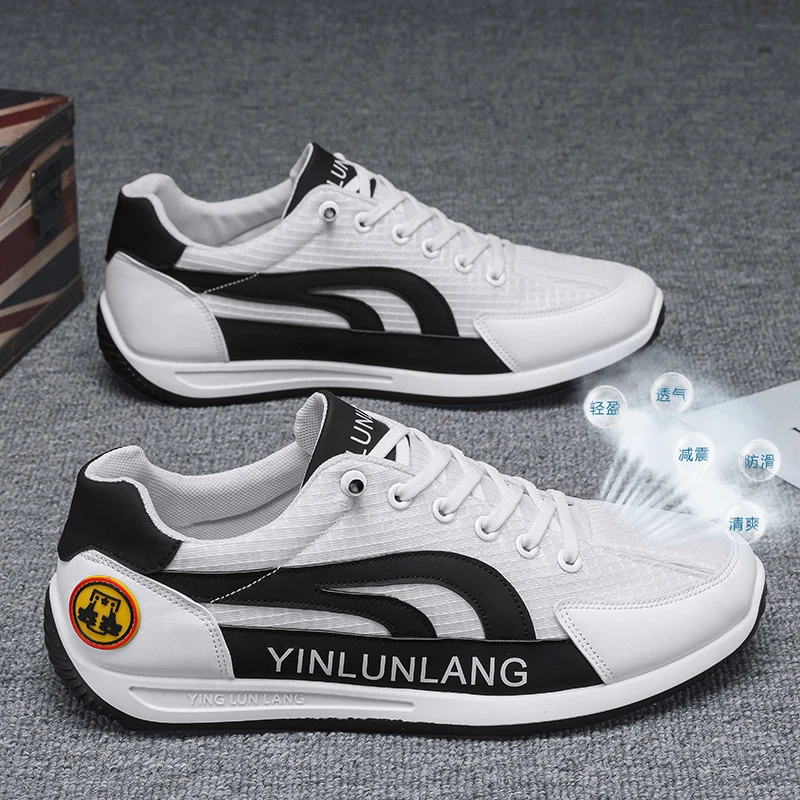 夏季新款透气网鞋男鞋男士一脚蹬百搭休闲鞋板鞋子男款鞋潮牌鞋子