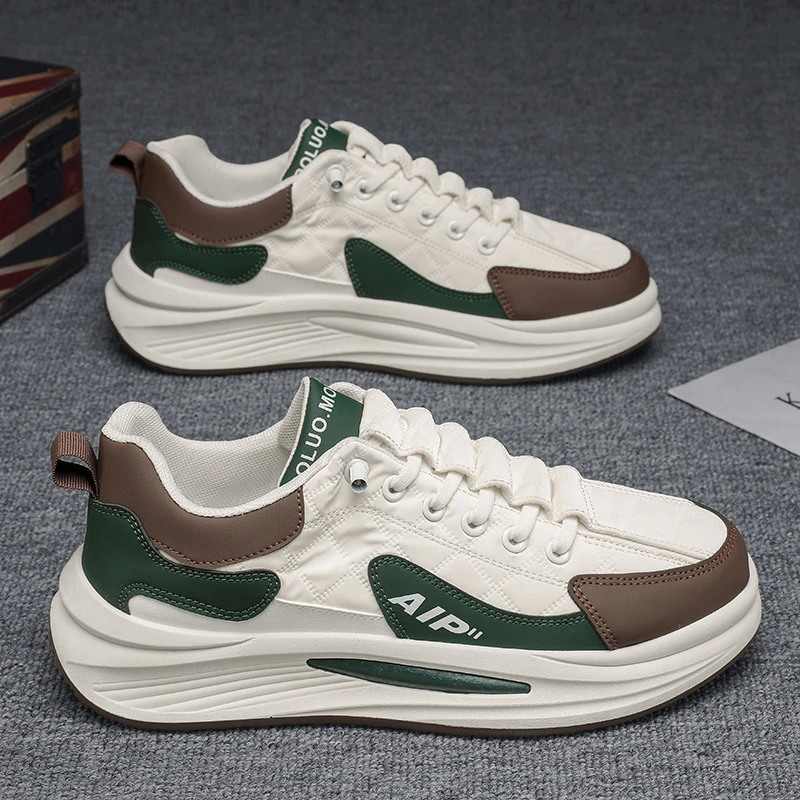 春季新款羽绒男鞋潮流百搭男士休闲鞋一脚蹬板鞋运动鞋子男款男生