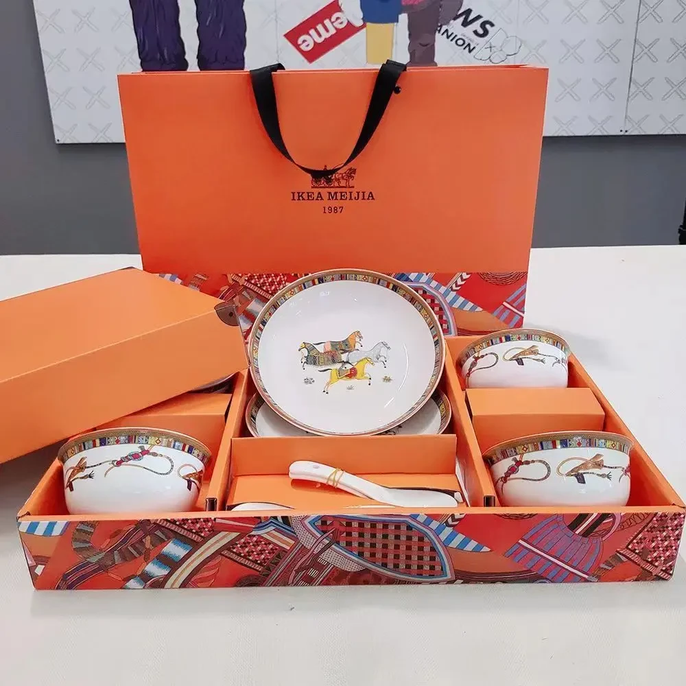 陶瓷餐具碗盘10件套礼盒装-高品质KS