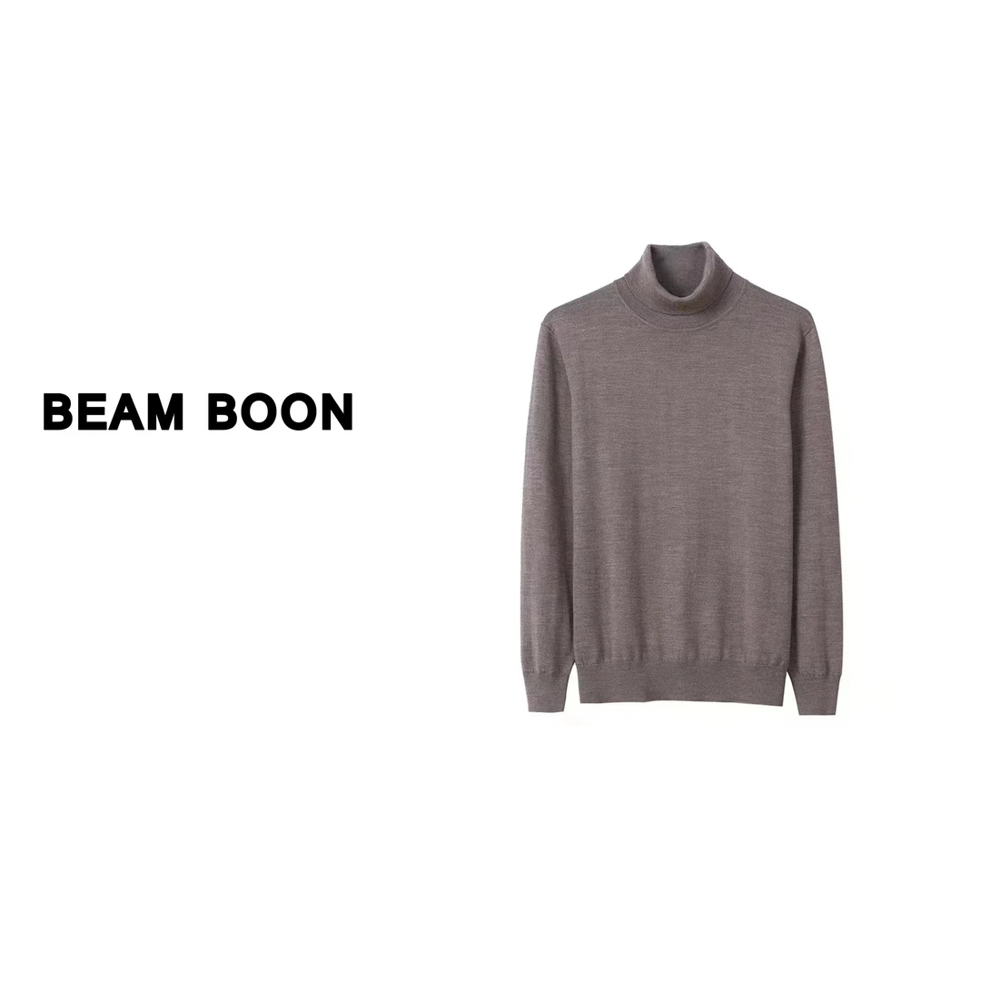 Beam Boon | 经典高阶！男士100绵羊毛可机洗高领圆领防缩针织上衣