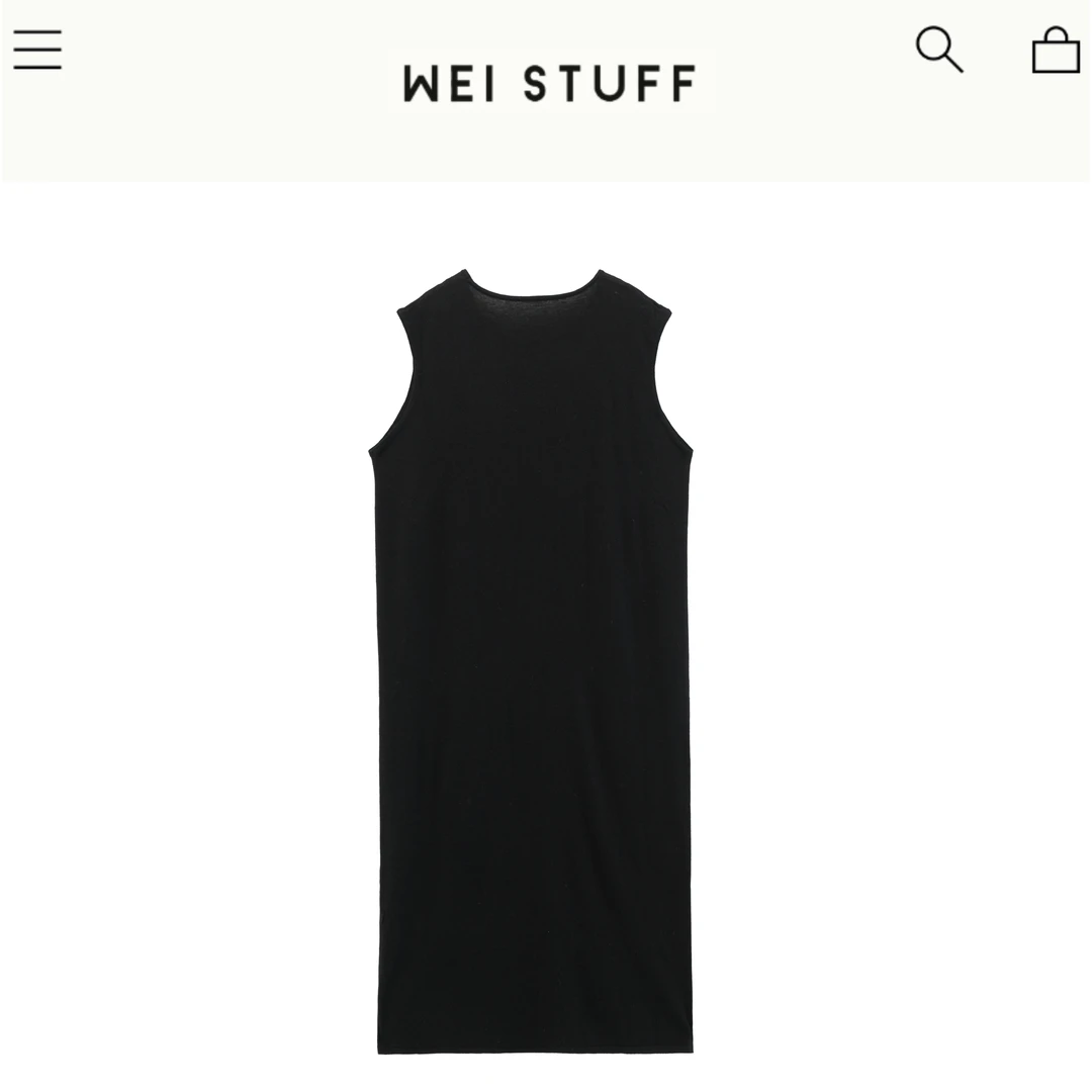 WEI STUFF特 胖婷婷黑色背心连衣裙 5484