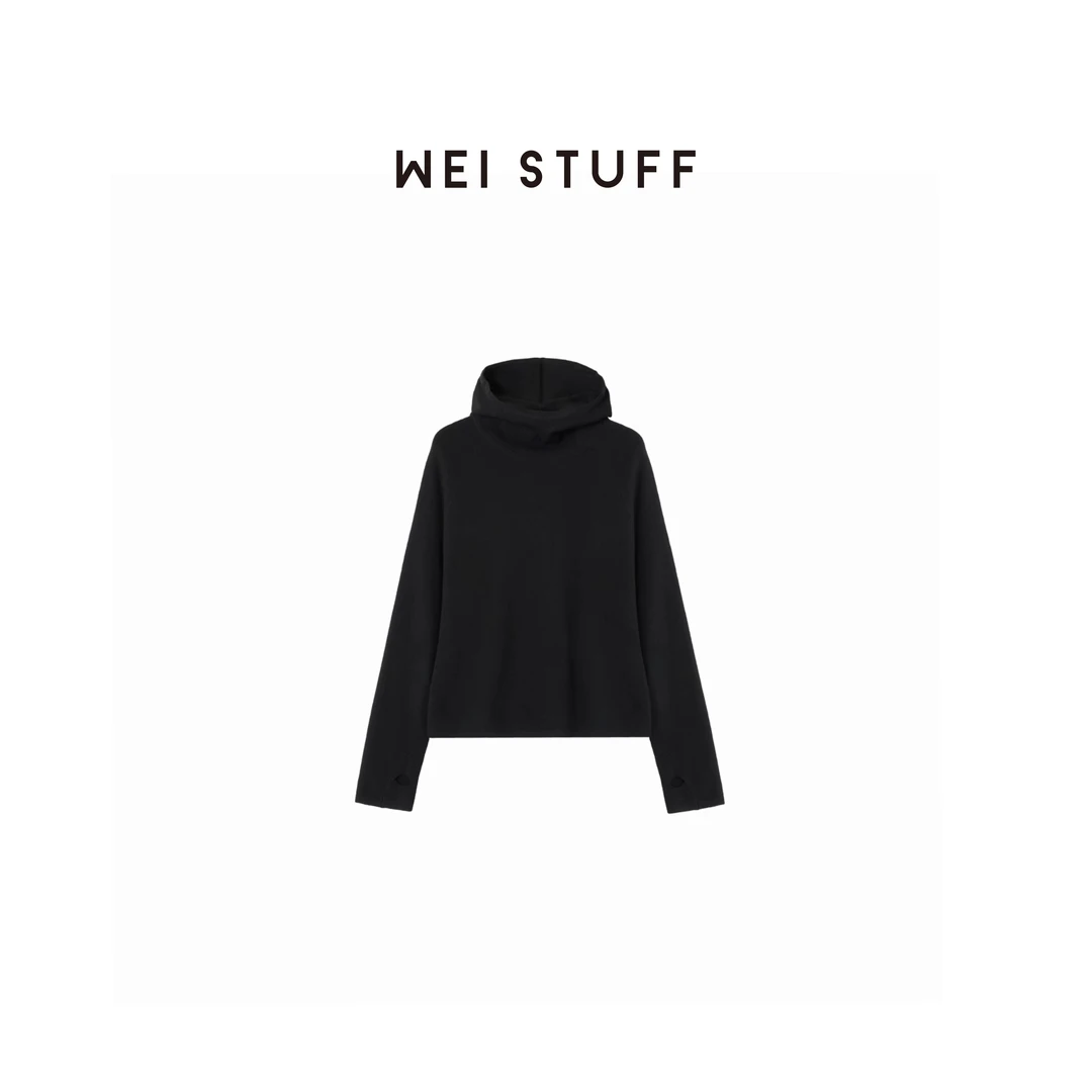 WEI STUFF “轻盈舒适”章鱼脑袋3.0三色连帽上衣针织打底衫 5840 .