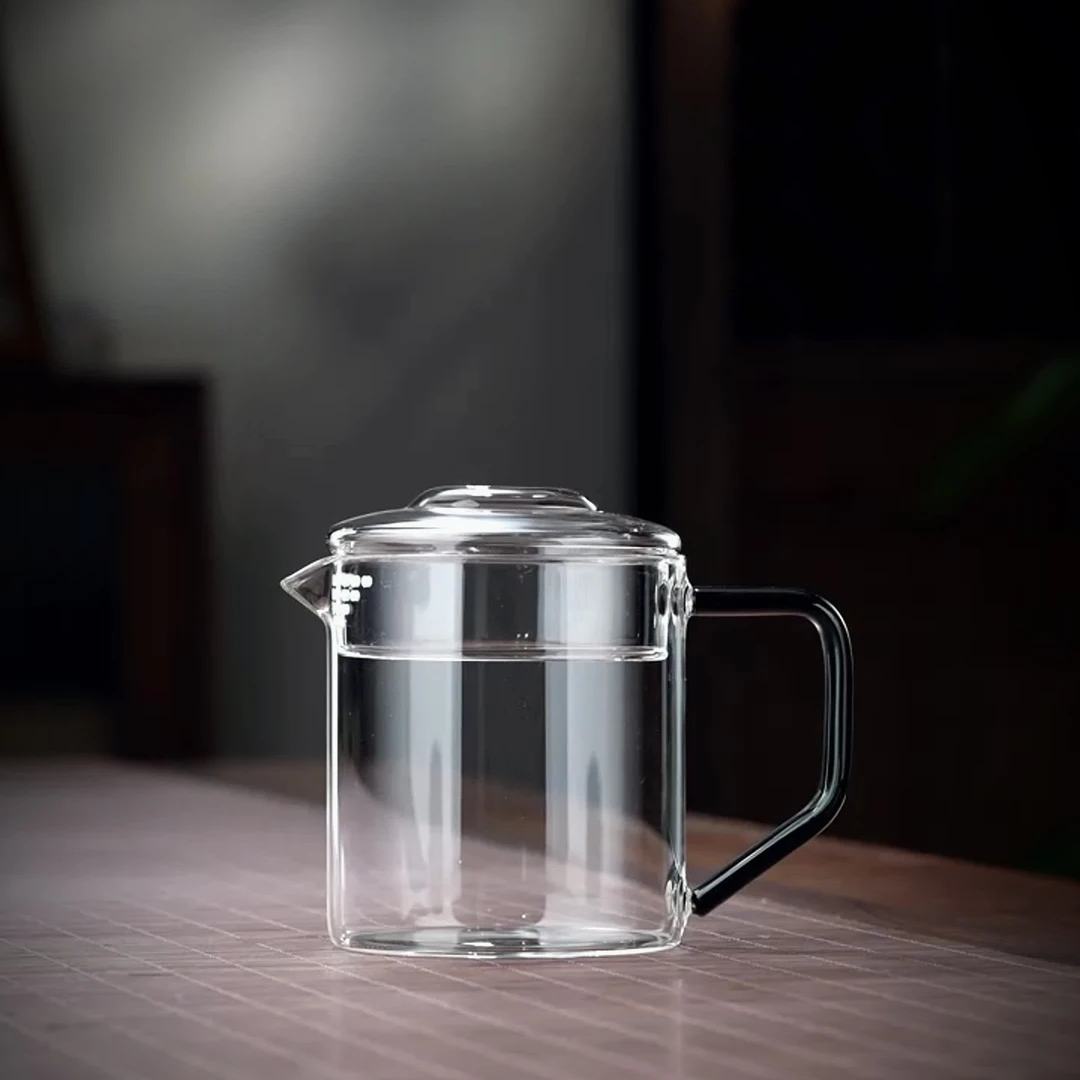 玻璃茶杯自带过滤泡茶壶耐热简约带盖玻璃壶红茶绿茶杯
