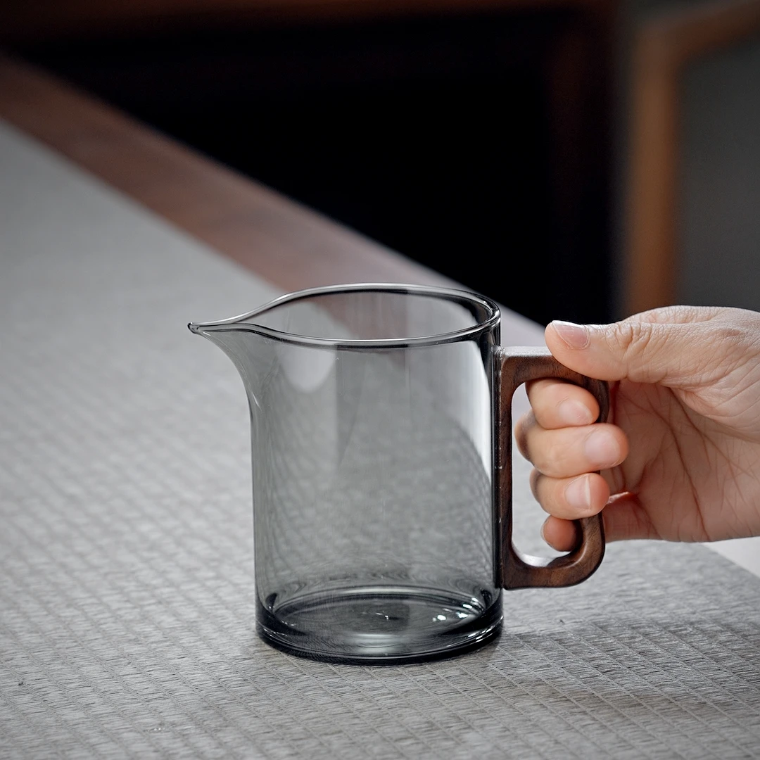 日式玻璃公道杯加厚耐热分茶器家用茶海功夫茶具配件