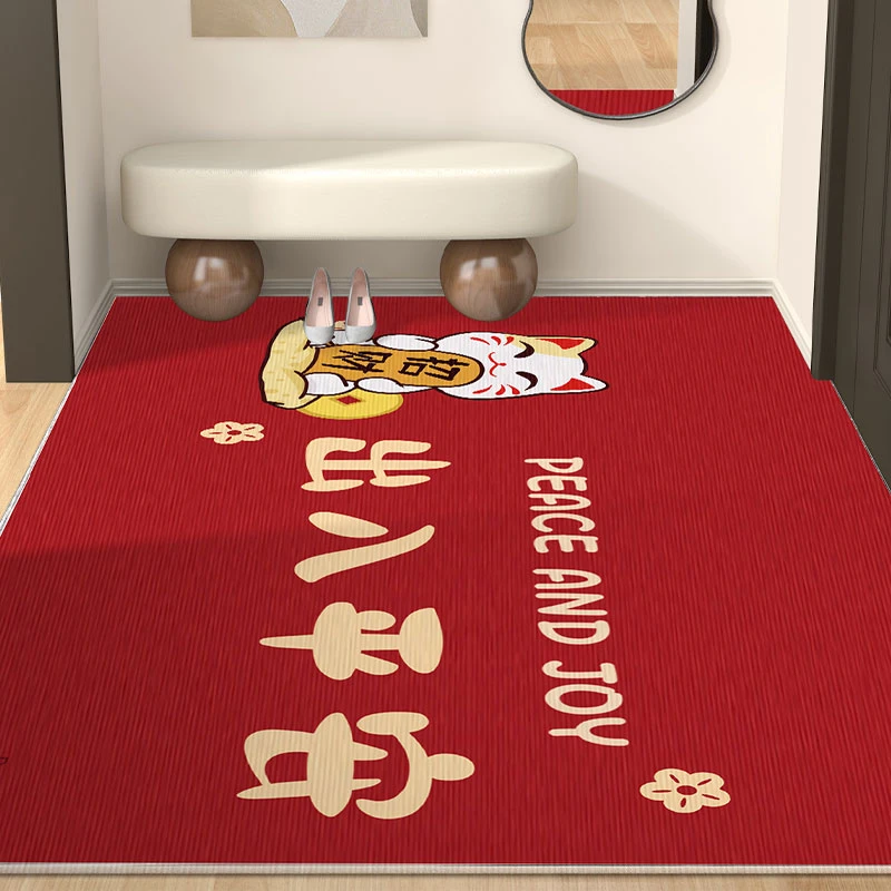 入户防滑地垫红色进门玄关走廊地垫入户门地垫迎宾门垫耐脏地毯